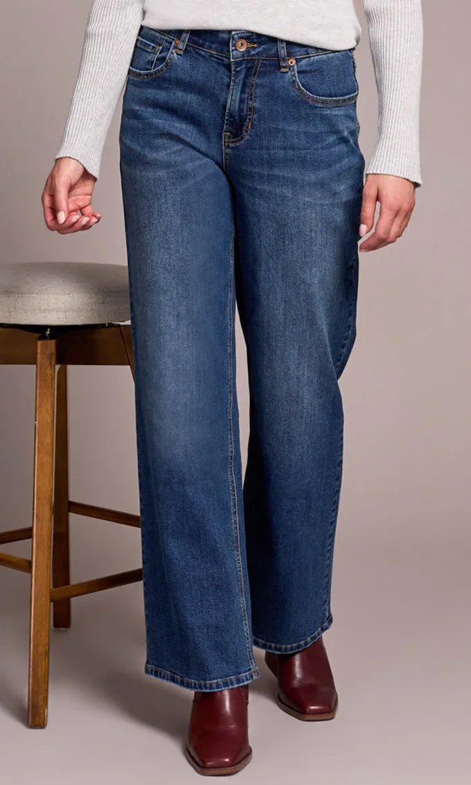 Five Pocket Wide Leg Denim sold by Revolution Boutique