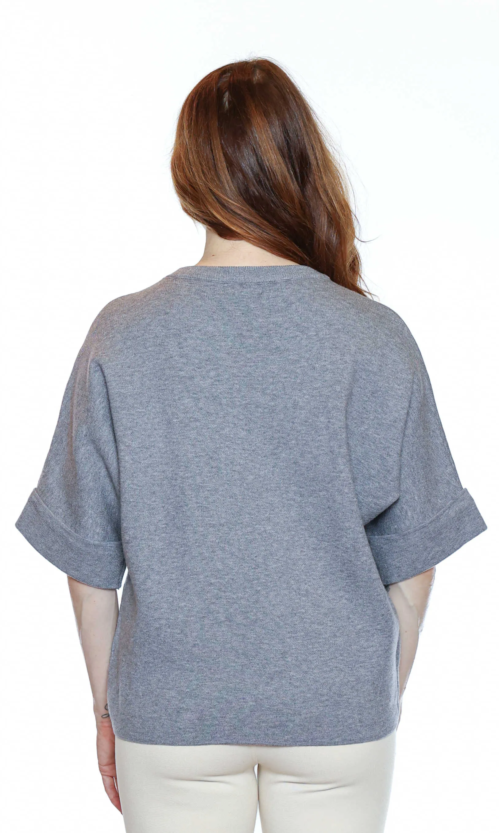 Cuffed Half Sleeve Botanical Sweater sold by Revolution Boutique product image thumbnail 3