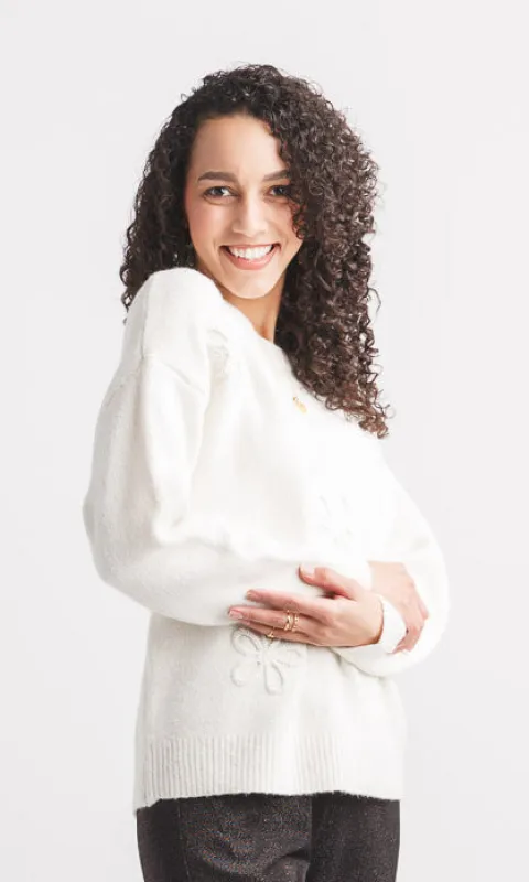 Tonal Floral Sweater sold by Revolution Boutique