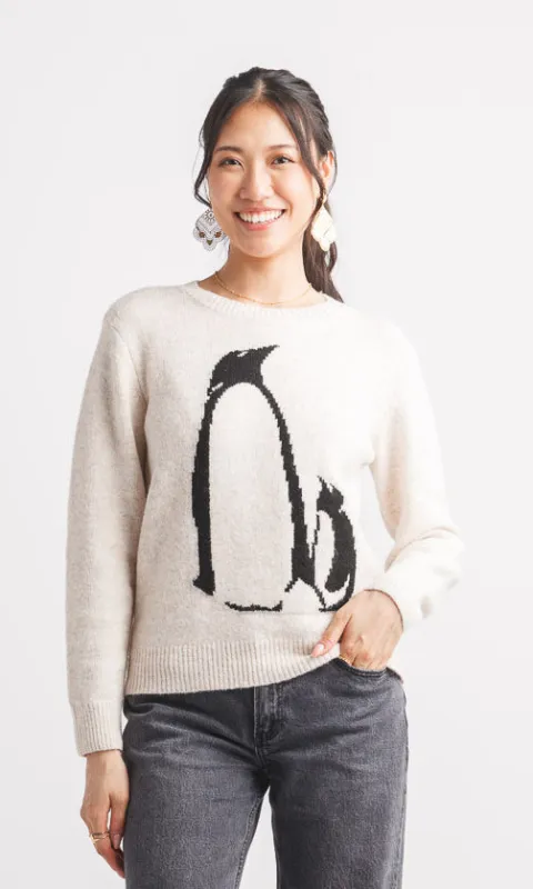 Intarsia Penguin Knit Sweater sold by Revolution Boutique