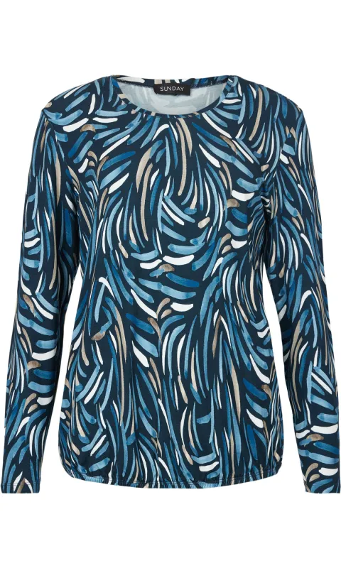 Abstract Brushstroke Blouse sold by Revolution Boutique