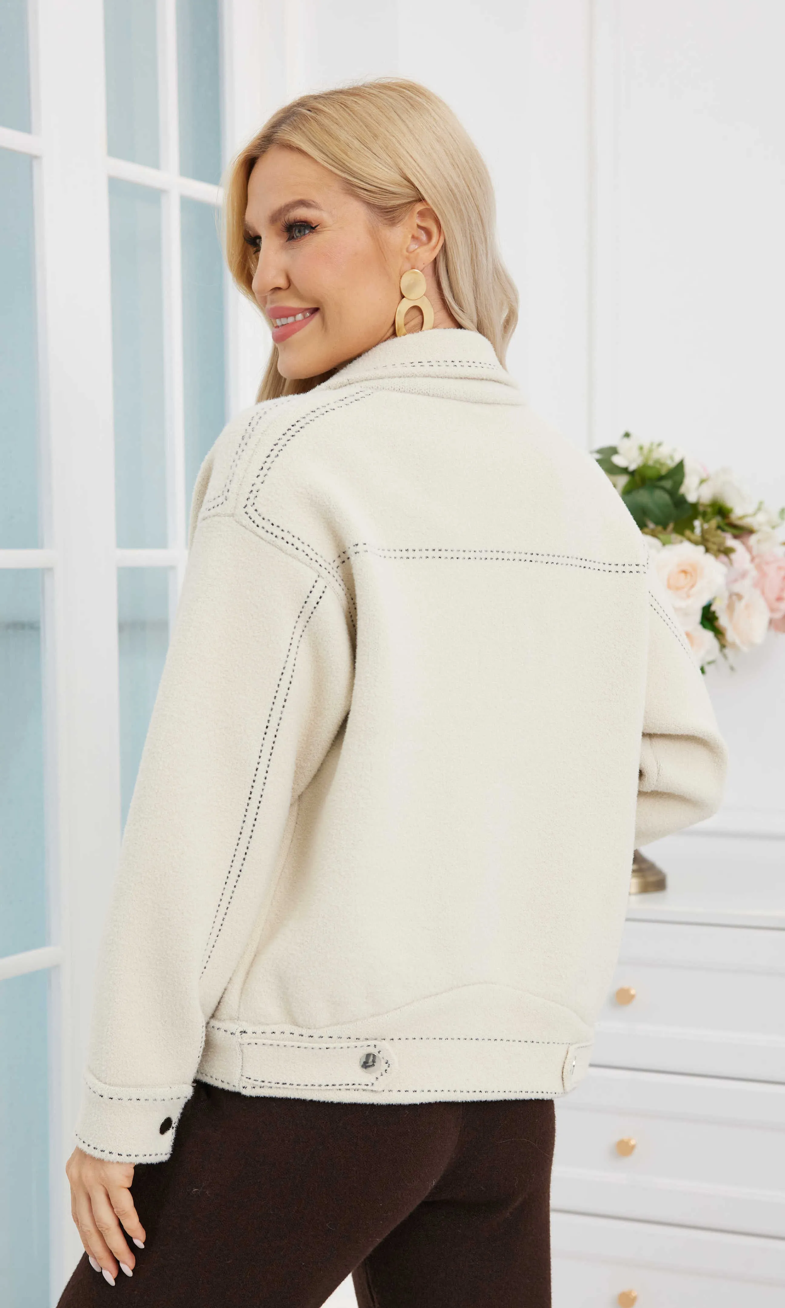 Contrast Seam Stitch Jacket sold by Revolution Boutique product image thumbnail 2