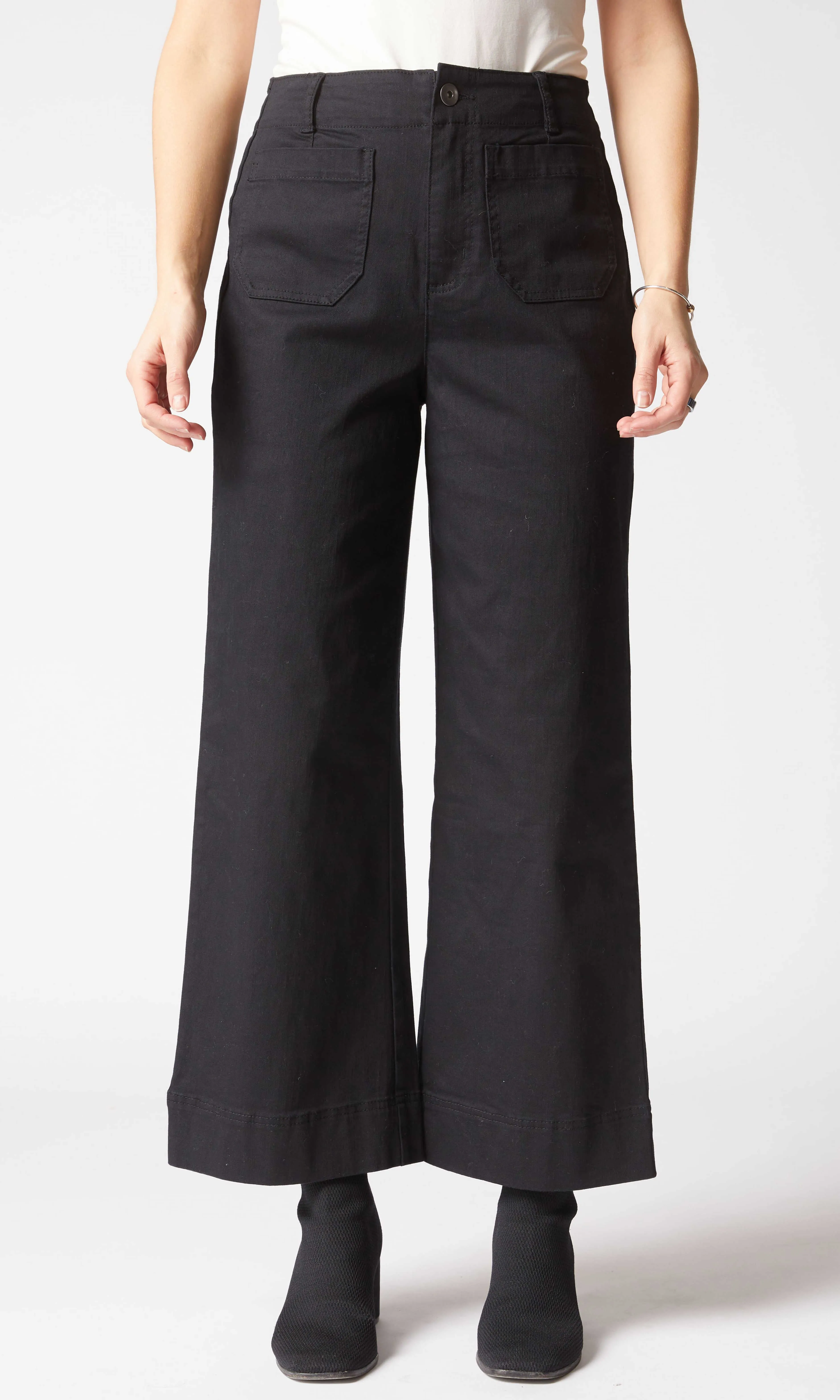 Patch Pocket Wide Leg Denim sold by Revolution Boutique