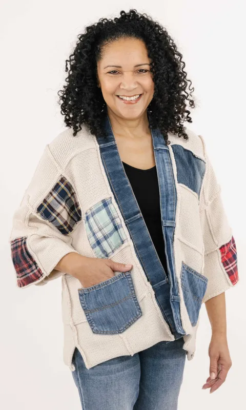 Patchwork Cardigan sold by Revolution Boutique
