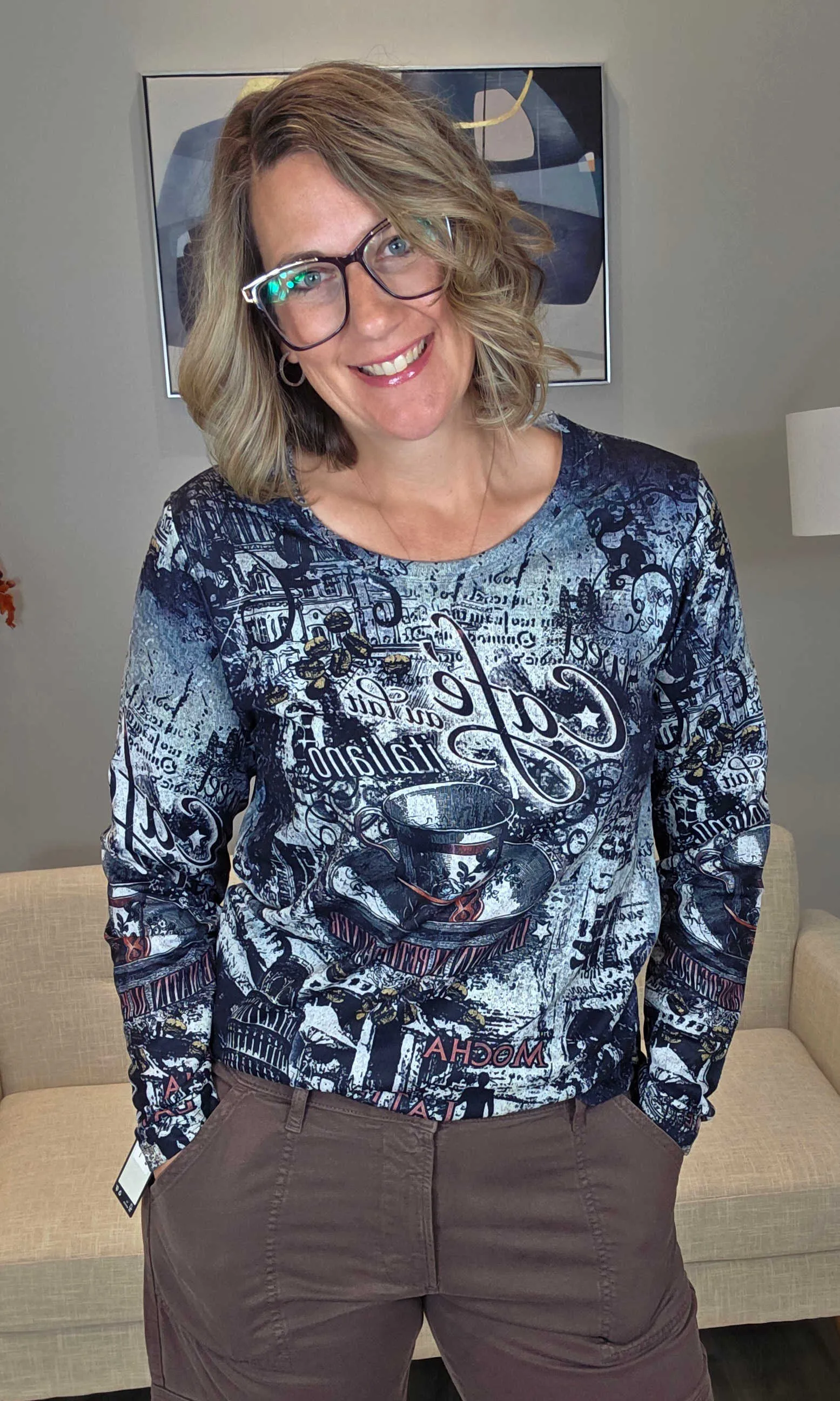 Artsy Print Long Sleeve Top sold by Revolution Boutique