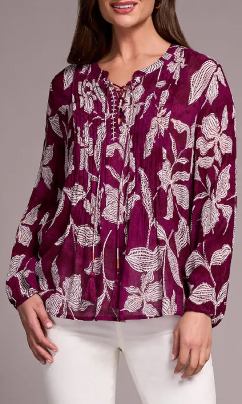 Pintuck Tassel Blouse sold by Revolution Boutique