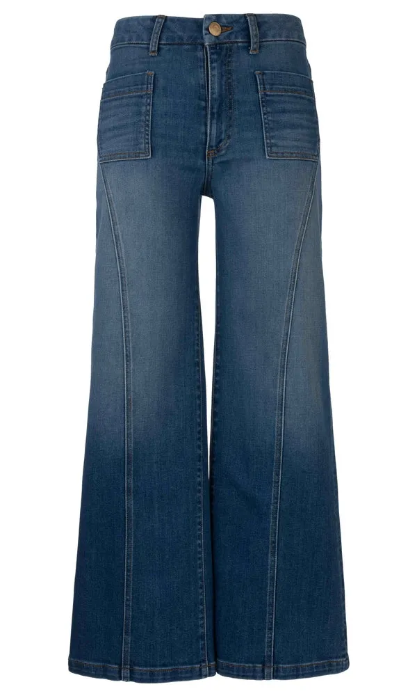 Seam Detail Patch Pocket Denim sold by Revolution Boutique