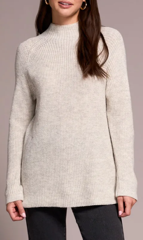 Mock Neck Tunic Sweater sold by Revolution Boutique