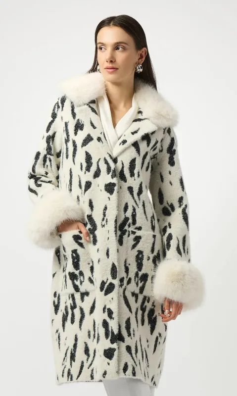 Ribkoff Luxe Faux Fur Trim Coat sold by Revolution Boutique