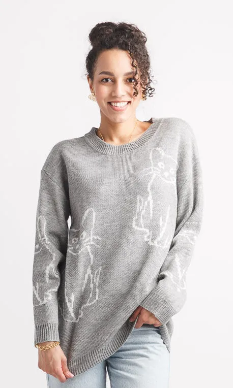 Intarsia Cat Sweater sold by Revolution Boutique