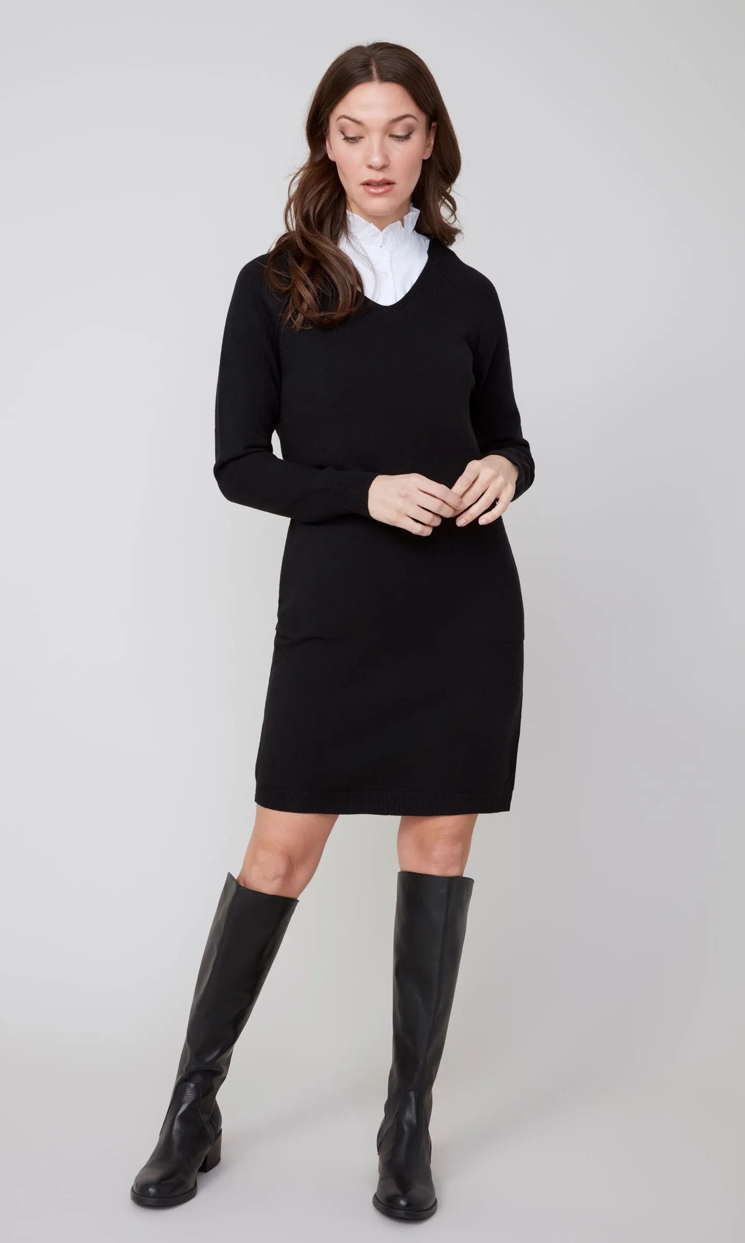 V-Neck Sweater Dress sold by Revolution Boutique
