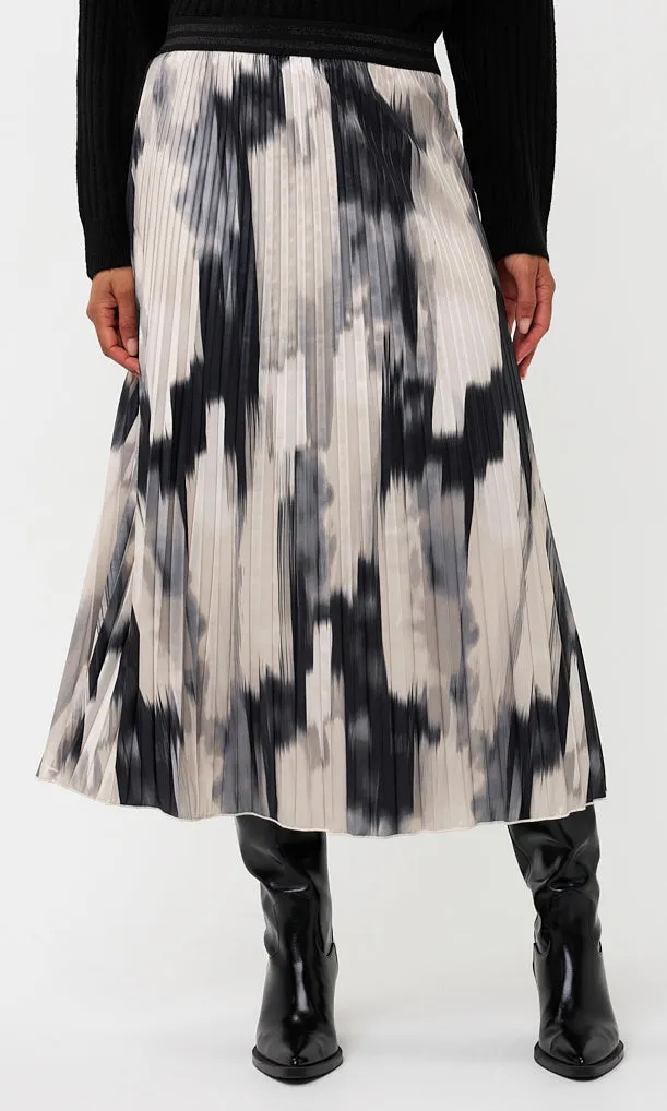 Brushstroke Pleated Midi Skirt sold by Revolution Boutique
