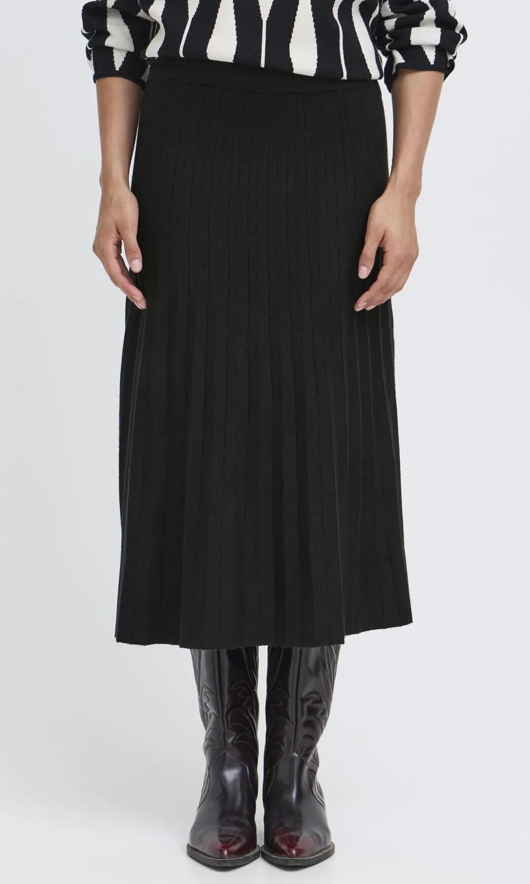 Subtle Pleat Midi Skirt sold by Revolution Boutique