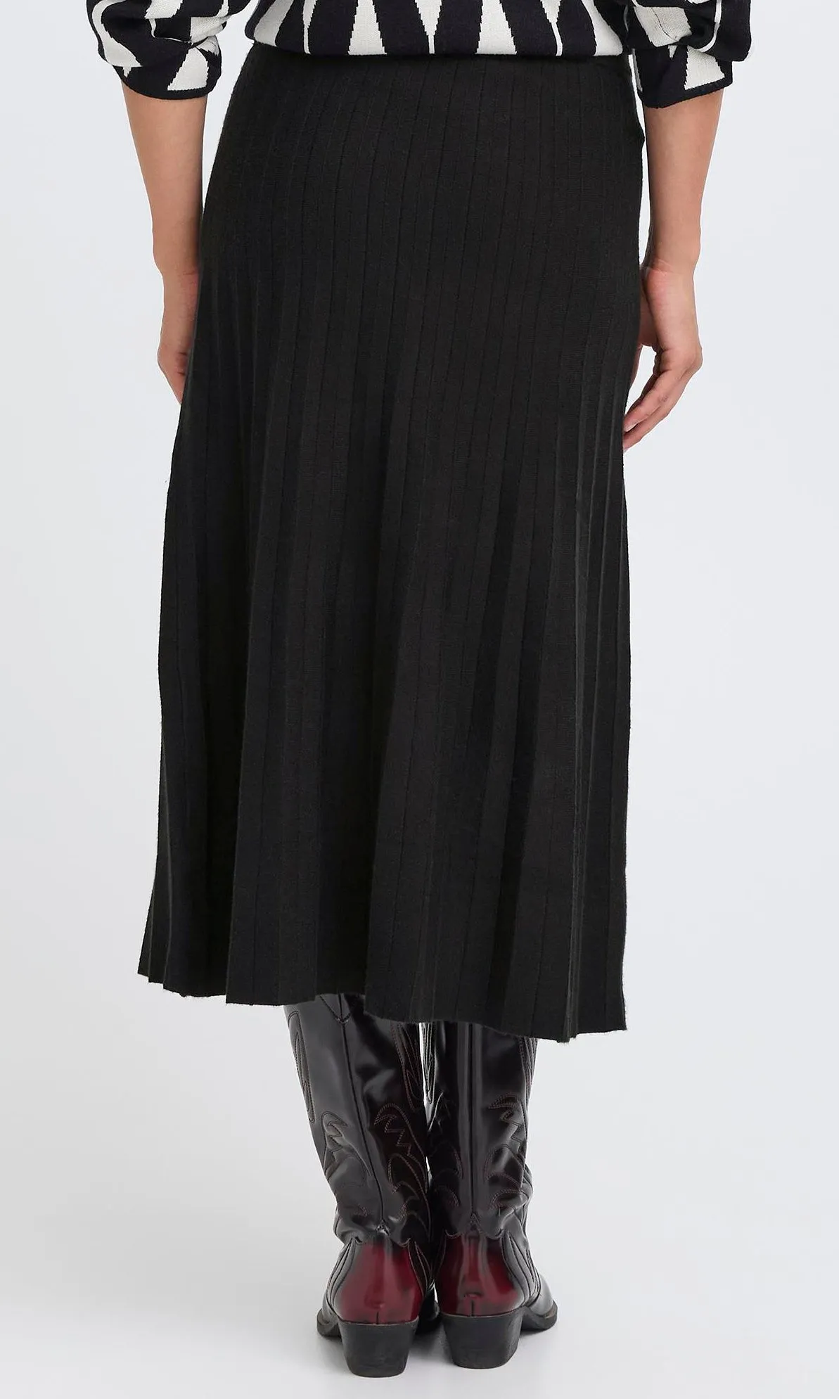 Subtle Pleat Midi Skirt sold by Revolution Boutique product image thumbnail 2