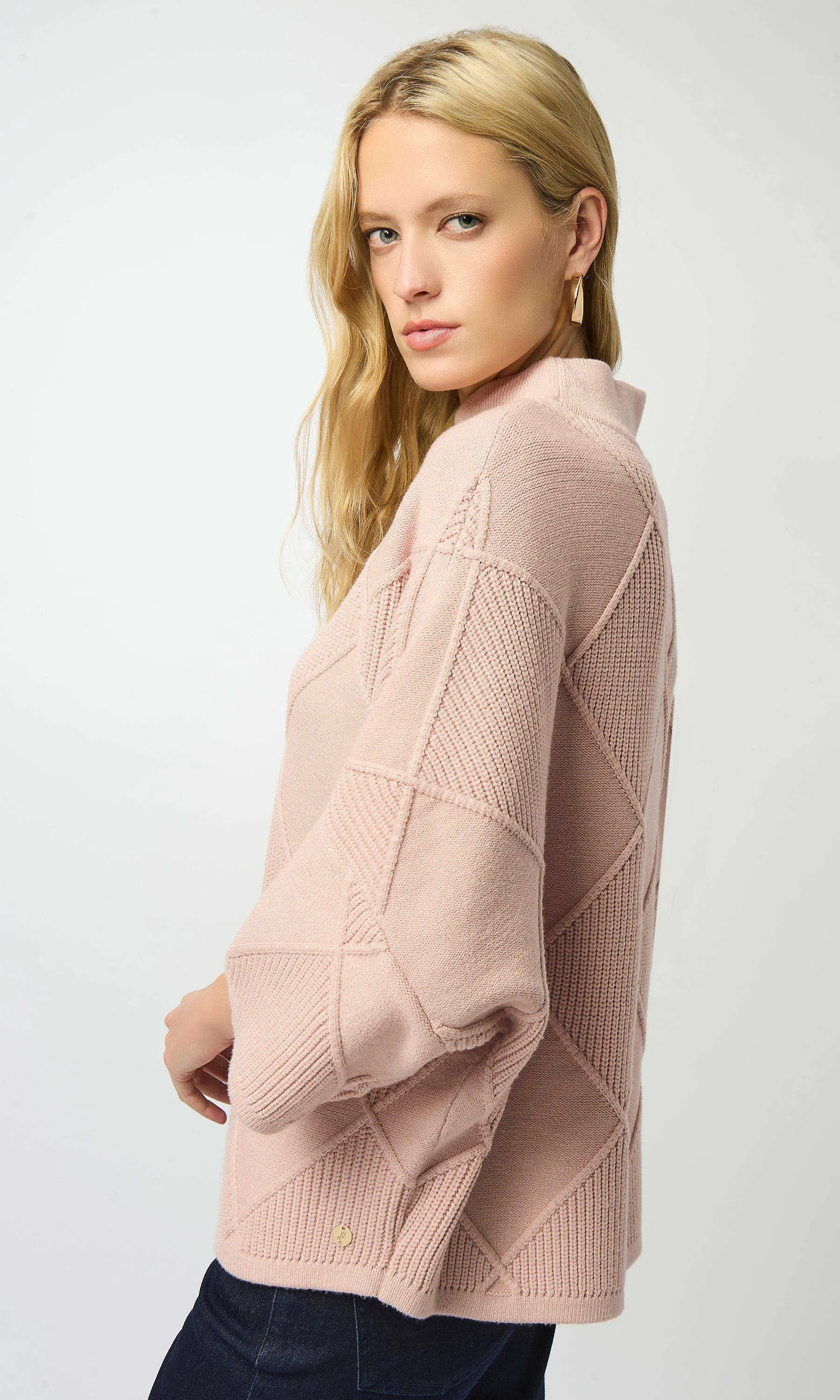 Ribkoff Mock Neck Textured Knit Sweater sold by Revolution Boutique product image thumbnail 2