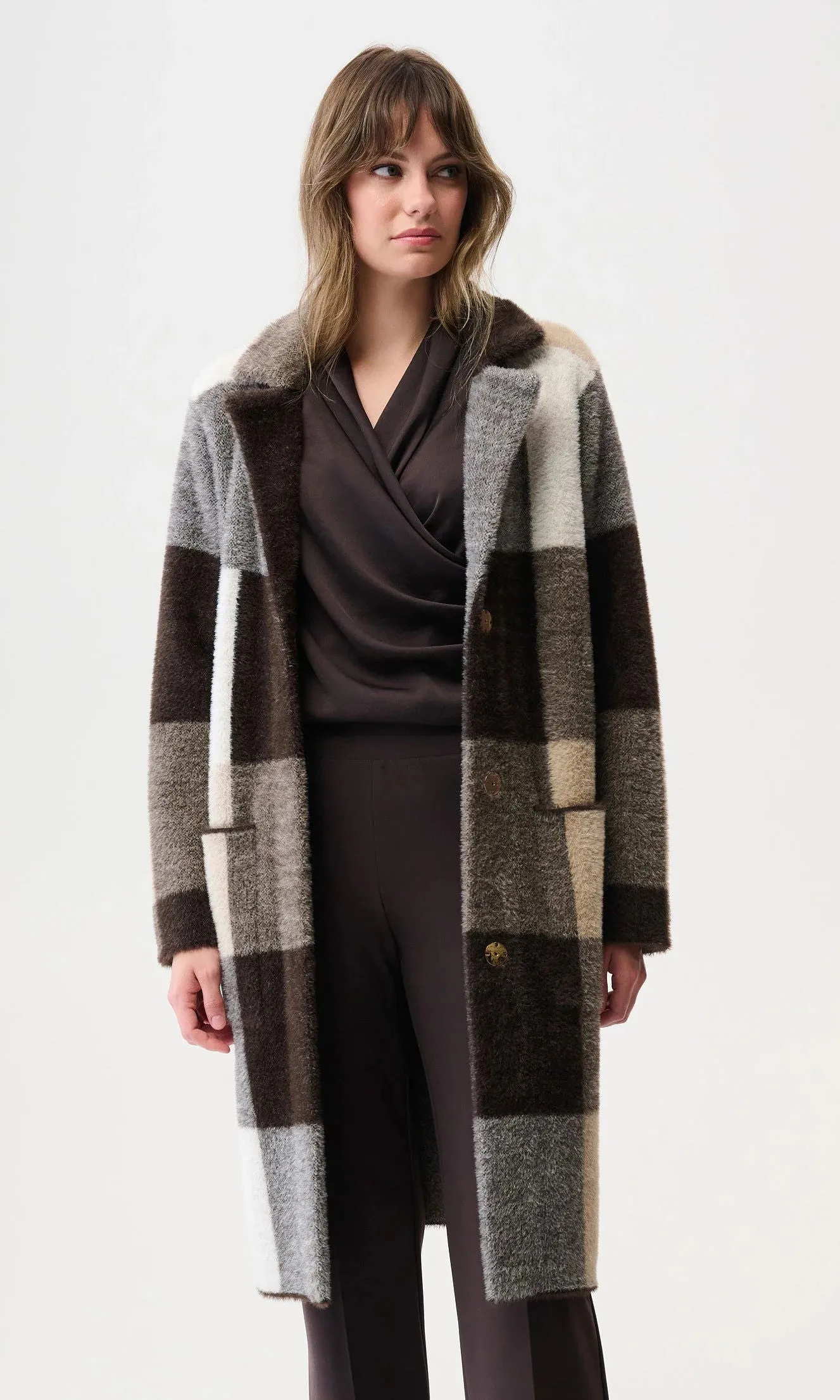 Ribkoff Feather Yarn Notch Collar Jacket sold by Revolution Boutique