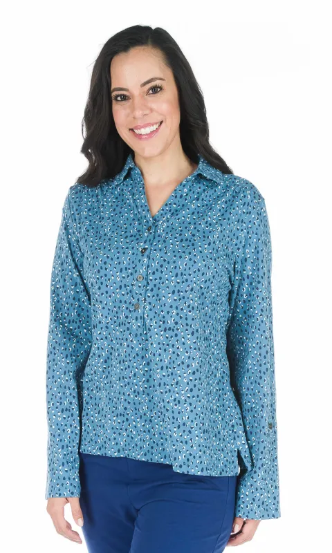 Dot Print Crisp Collar Blouse sold by Revolution Boutique