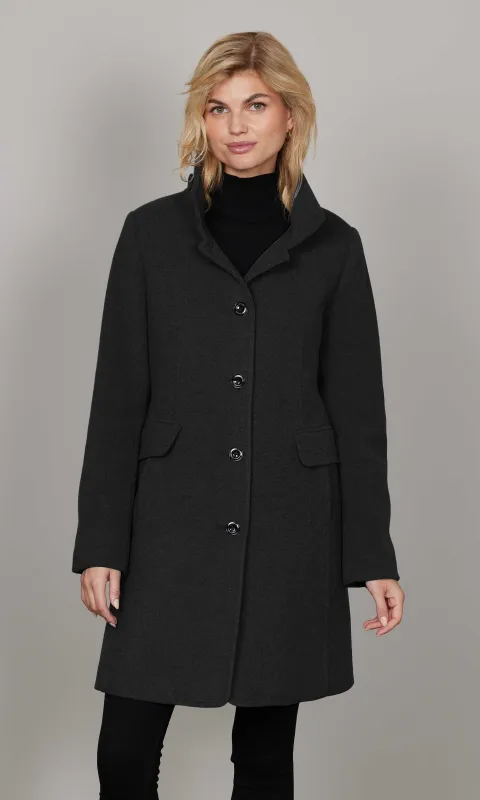 Stand Collar Wool Blend Coat sold by Revolution Boutique
