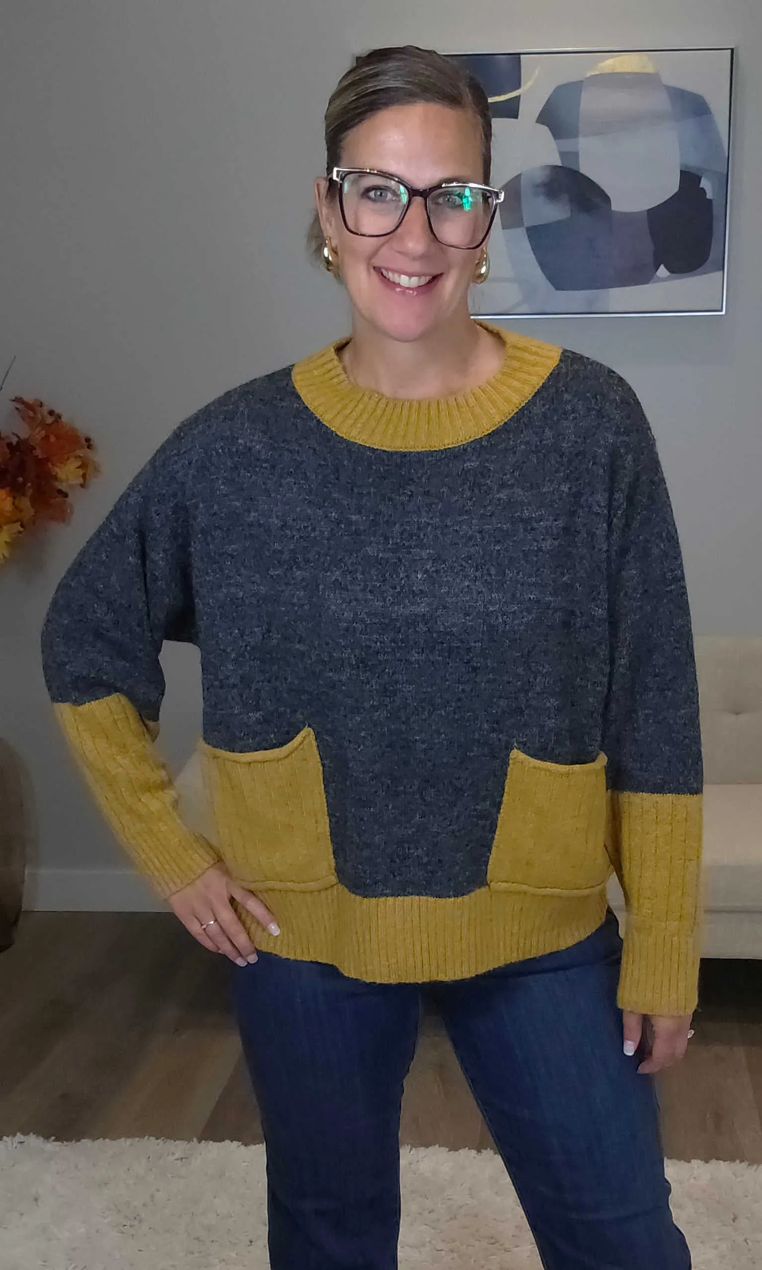 Colorblock Cozy Knit Sweater sold by Revolution Boutique