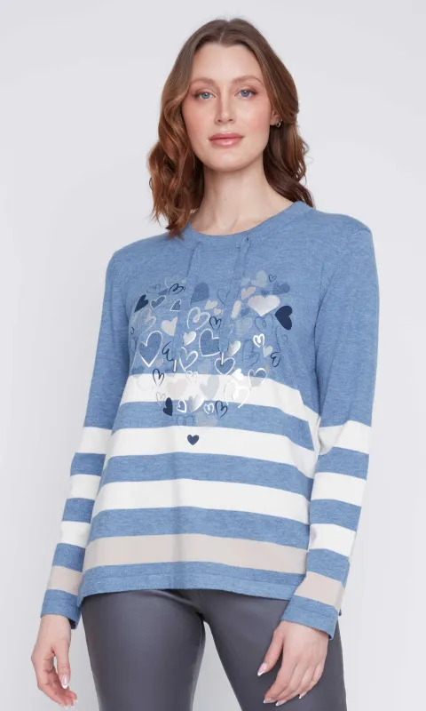 Soft Knit Heart Sweater sold by Revolution Boutique