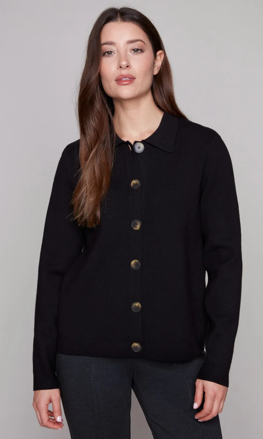 Classic Button-Front Knit Cardigan sold by Revolution Boutique product image thumbnail 2