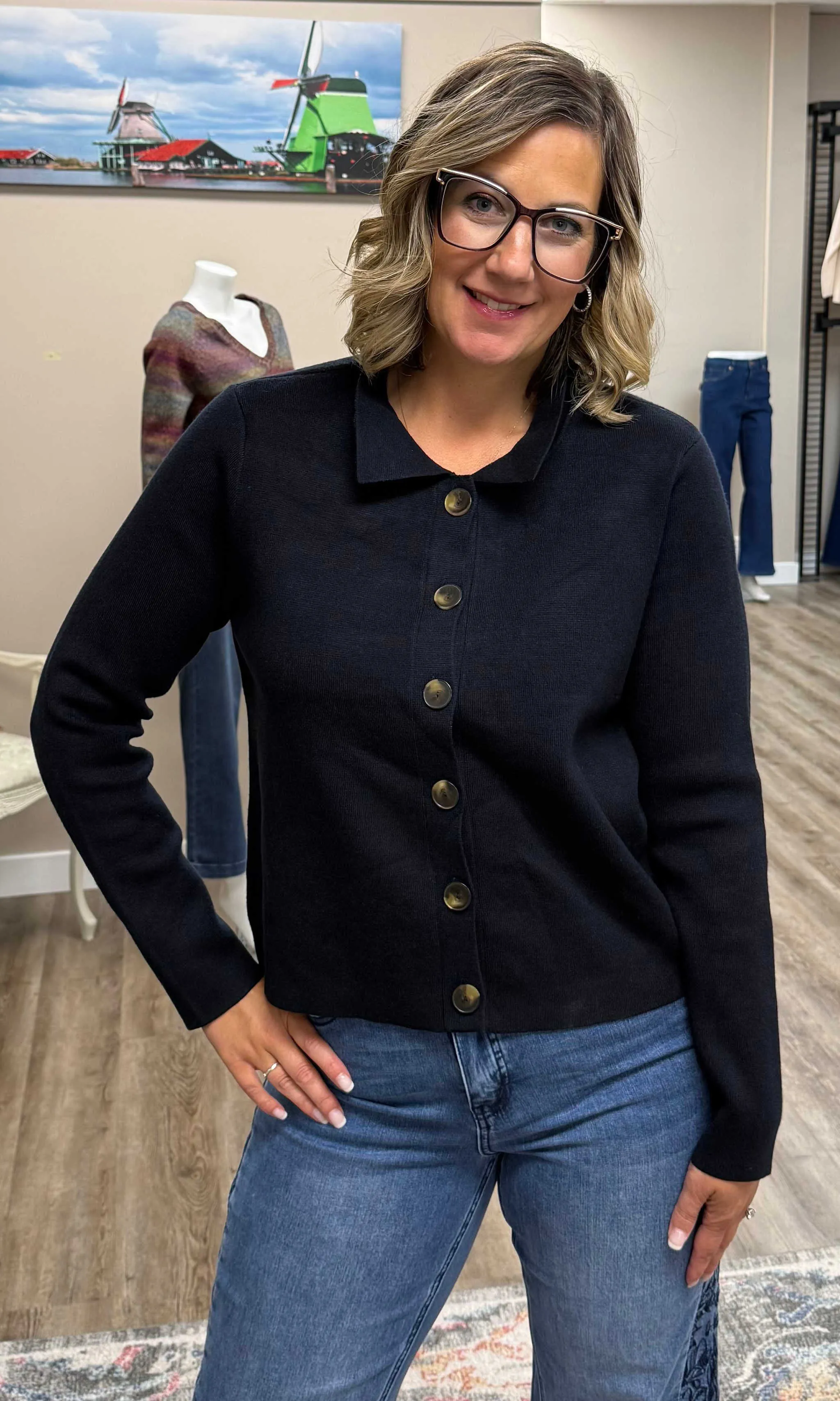 Classic Button-Front Knit Cardigan sold by Revolution Boutique