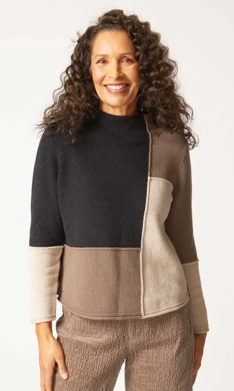 Color-Block Seam Detail Sweater sold by Revolution Boutique