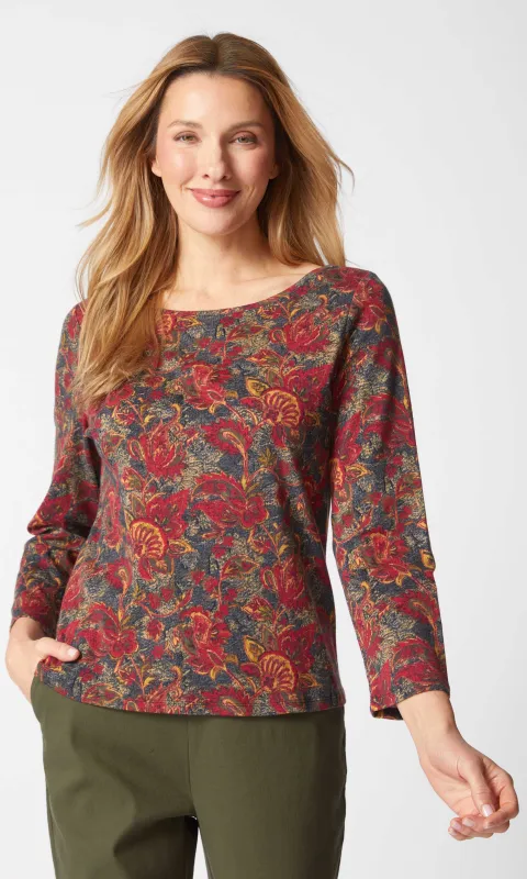 Cotton Floral Print Top sold by Revolution Boutique