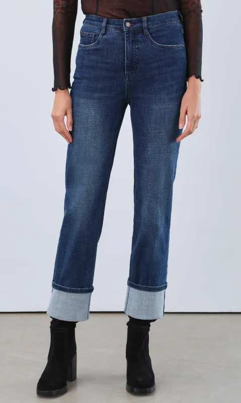 Wide Cuffed Cropped Denim sold by Revolution Boutique