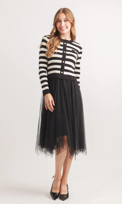 Knit Bodice Dress sold by Revolution Boutique