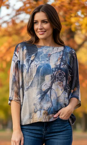 Watercolor-Inspired Knit Top sold by Revolution Boutique