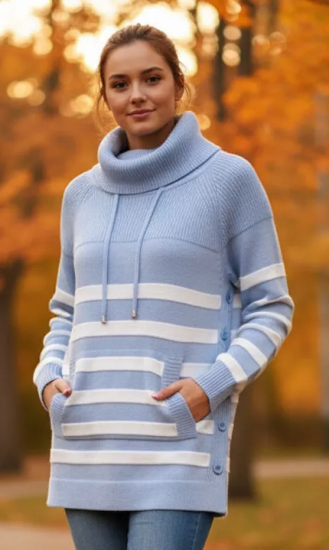 Kangaroo Pocket Turtleneck Tunic sold by Revolution Boutique