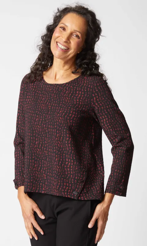 Button Detail Abstract Pullover sold by Revolution Boutique