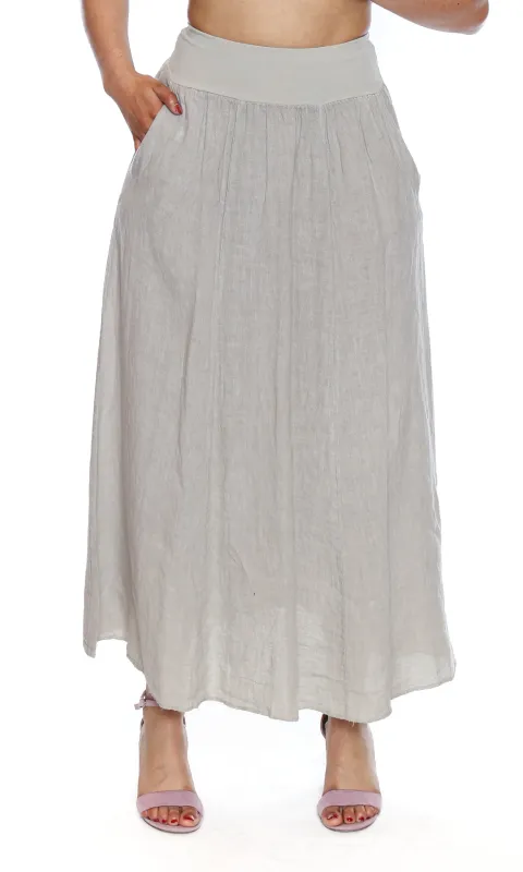 Relaxed Linen Skirt sold by Revolution Boutique