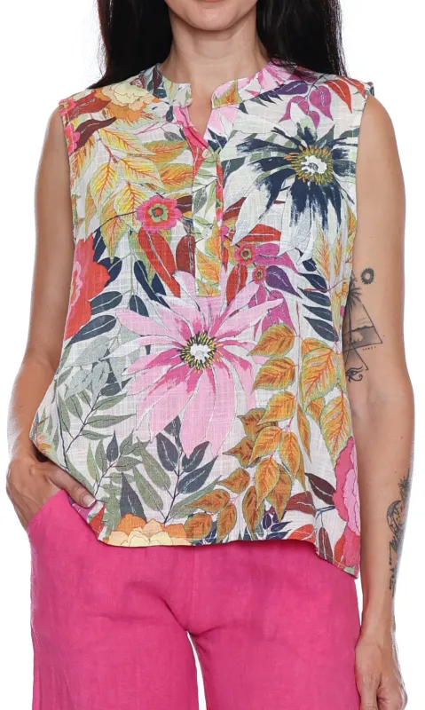 Button Detail Floral Top sold by Revolution Boutique