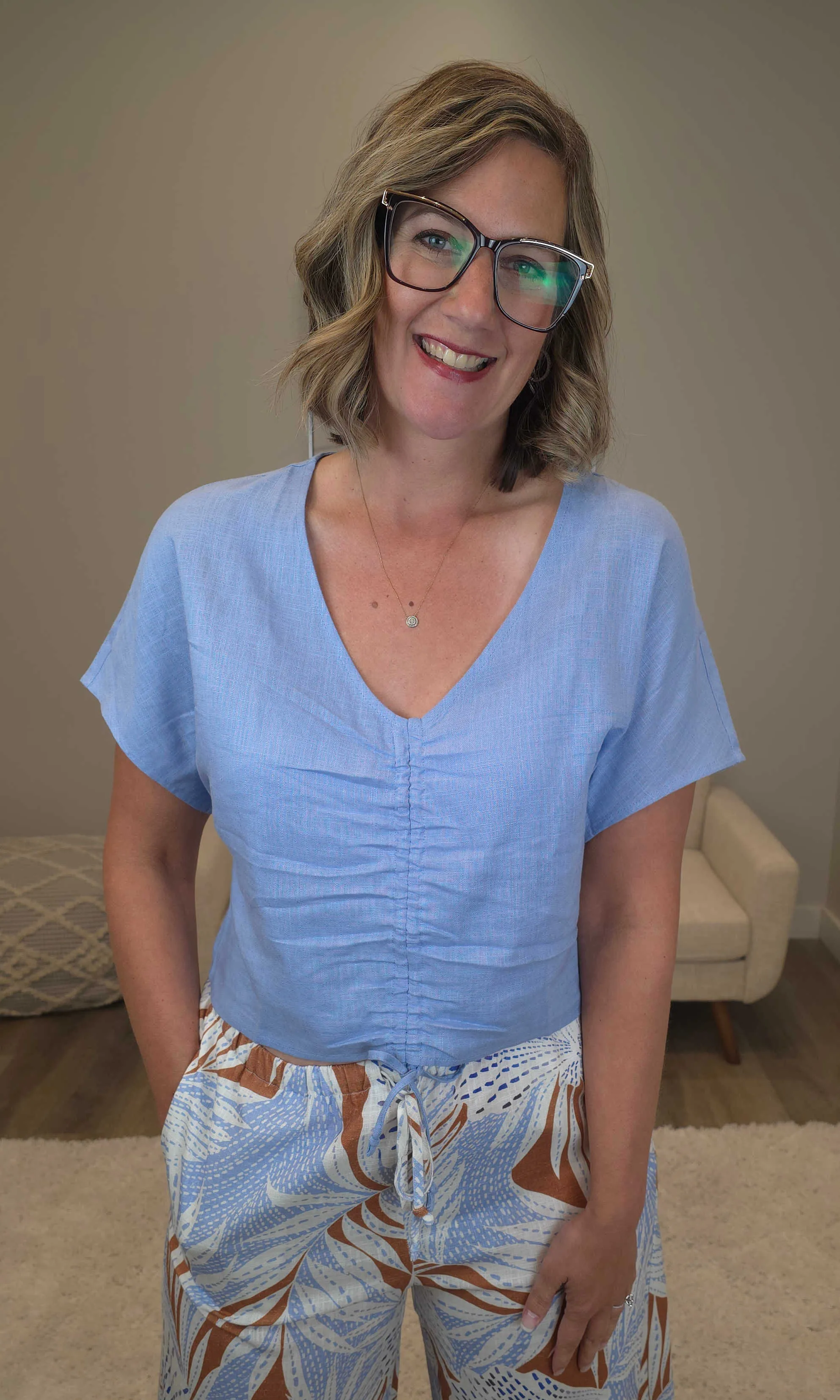 Adjustable Ruche Blouse sold by Revolution Boutique product image thumbnail 2