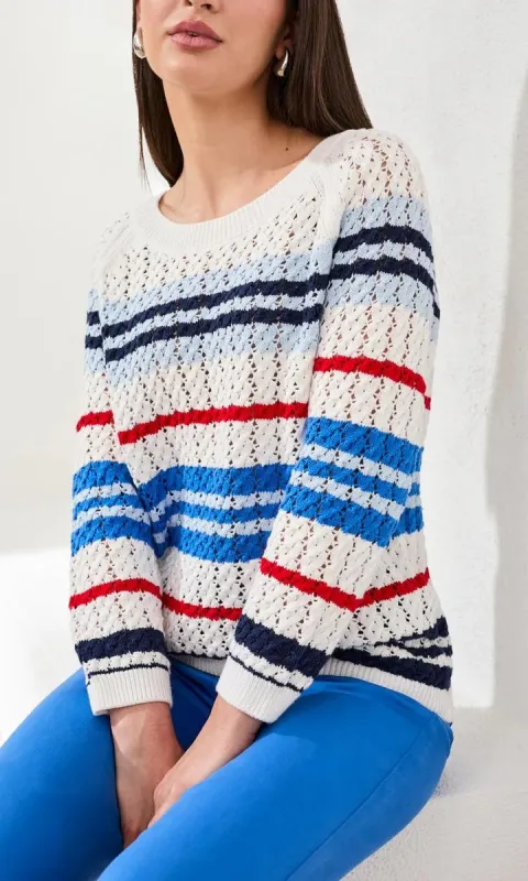 Cable Knit Combed Cotton Sweater made by Tribal
