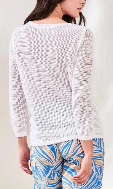 Combed Cotton Open Knit Sweater sold by Revolution Boutique product image thumbnail 2