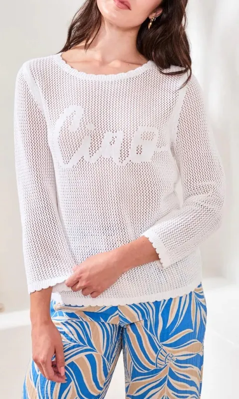 Combed Cotton Open Knit Sweater sold by Revolution Boutique