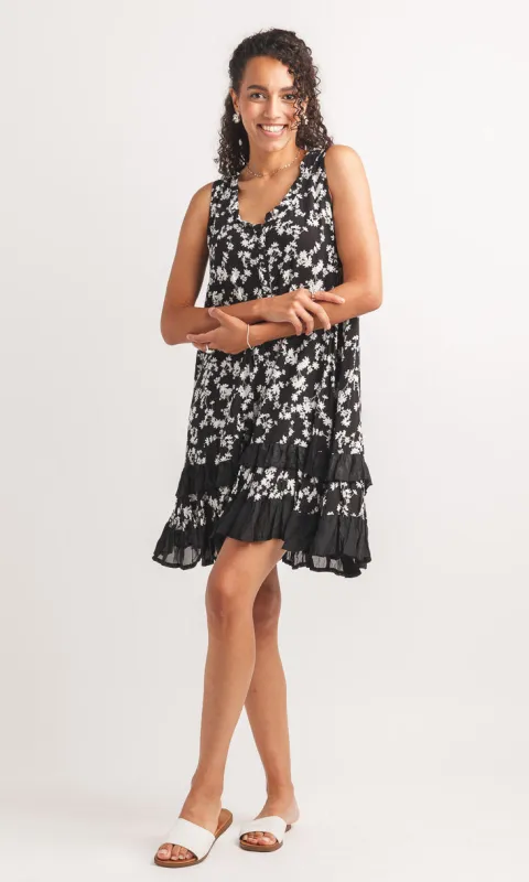 Ditsy Print Ruffle Hem Dress sold by Revolution Boutique