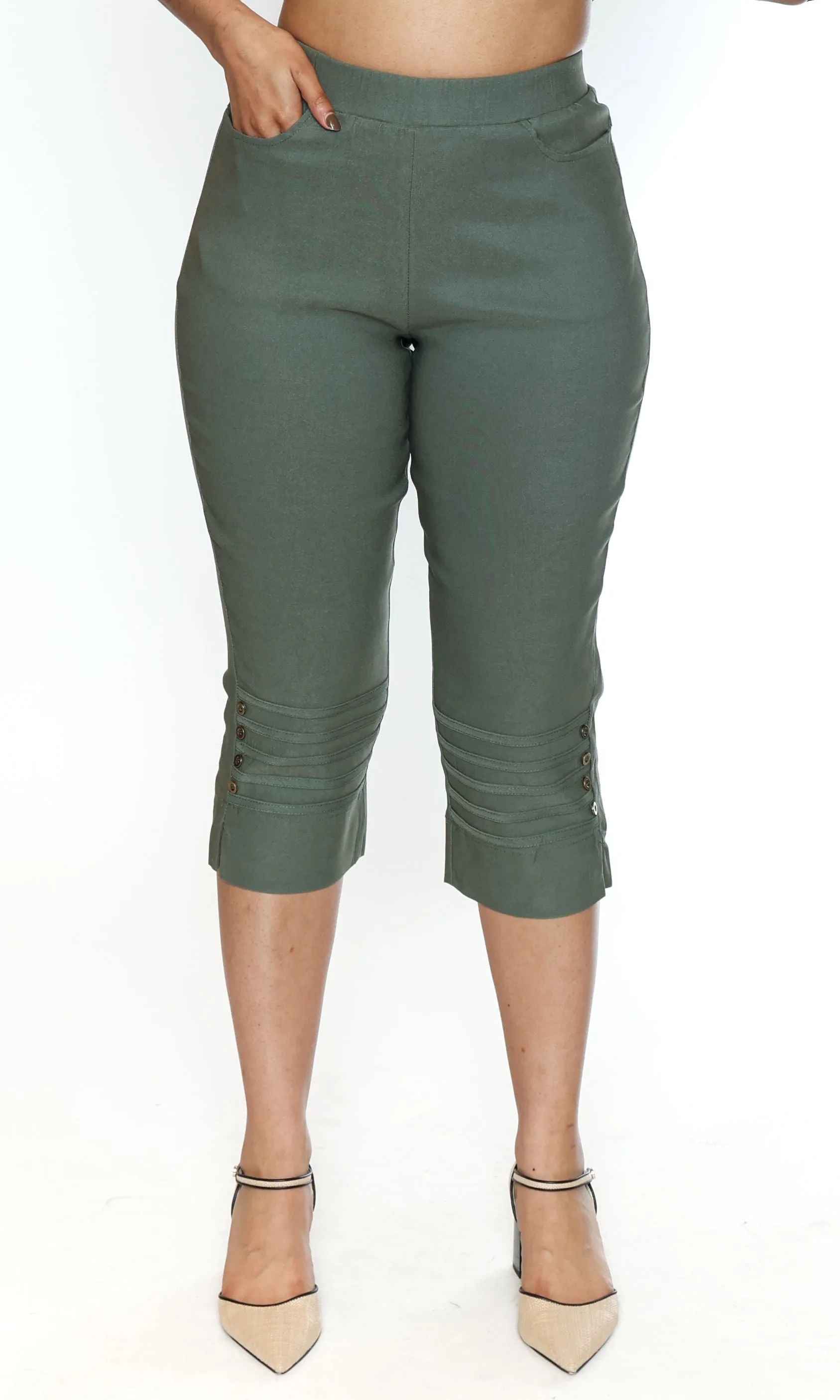 Comfort Waist Pocket Capri sold by Revolution Boutique