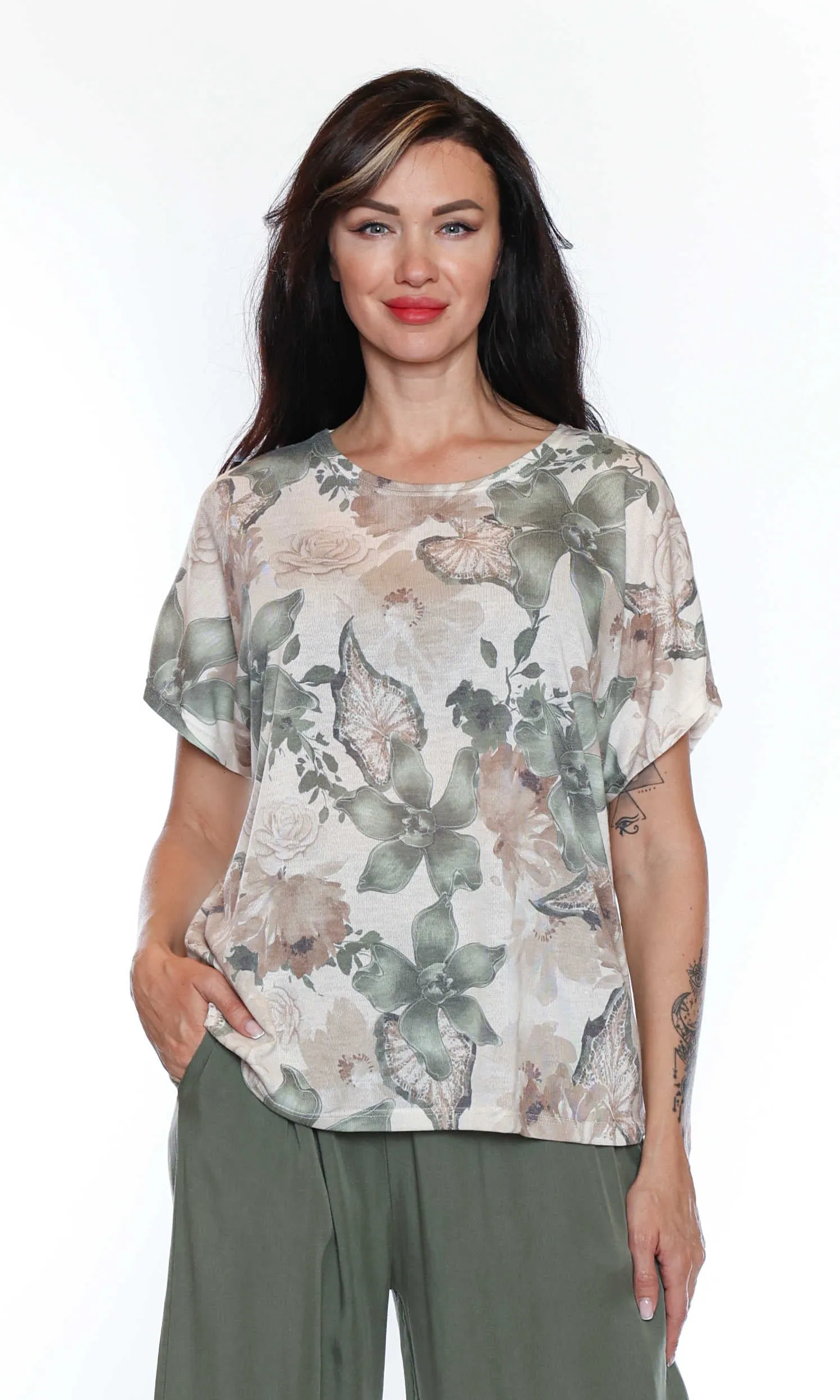 Relaxed Floral Top sold by Revolution Boutique