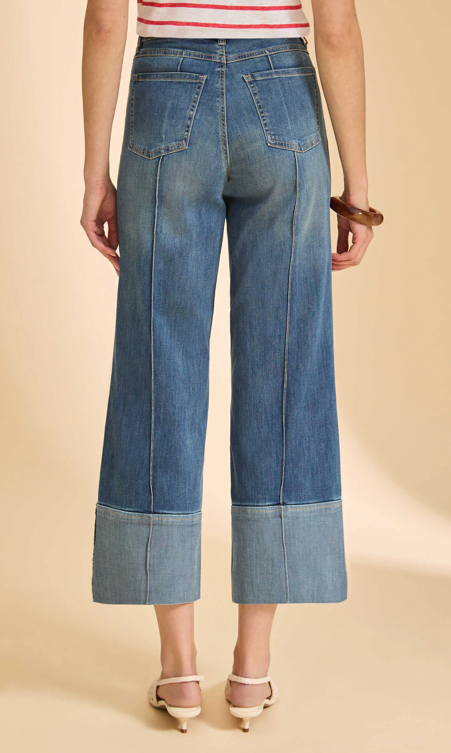 Olivia Cuffed Cropped Straight-Leg Denim sold by Revolution Boutique product image thumbnail 2