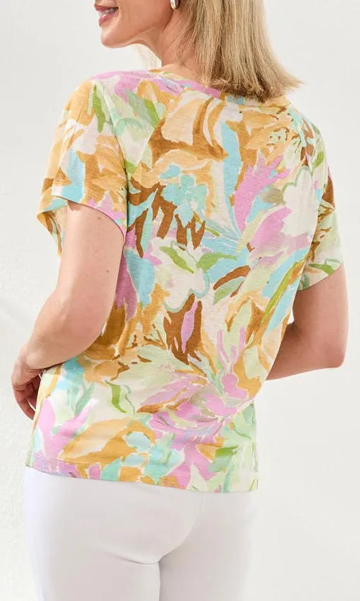 Abstract Print Short Sleeve Blouse sold by Revolution Boutique product image thumbnail 4