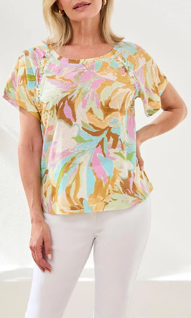 Abstract Print Short Sleeve Blouse sold by Revolution Boutique product image thumbnail 2