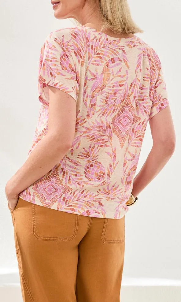 Abstract Print Short Sleeve Blouse sold by Revolution Boutique product image thumbnail 3