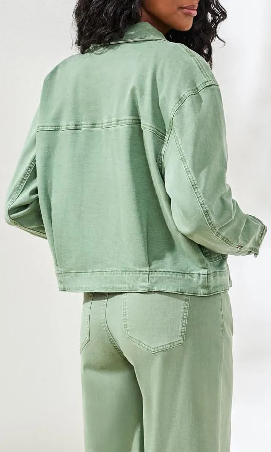 Cropped Patch Pocket Denim Jacket sold by Revolution Boutique product image thumbnail 2