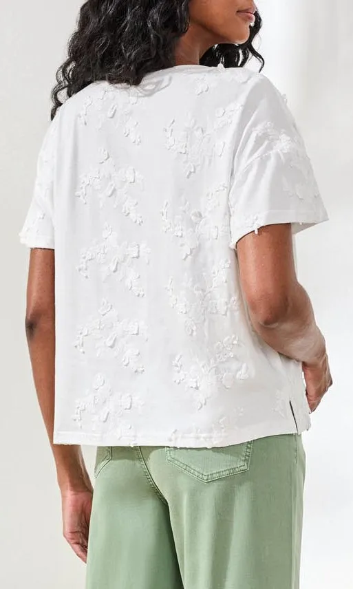 Textured Floral Short Sleeve Top sold by Revolution Boutique product image thumbnail 2