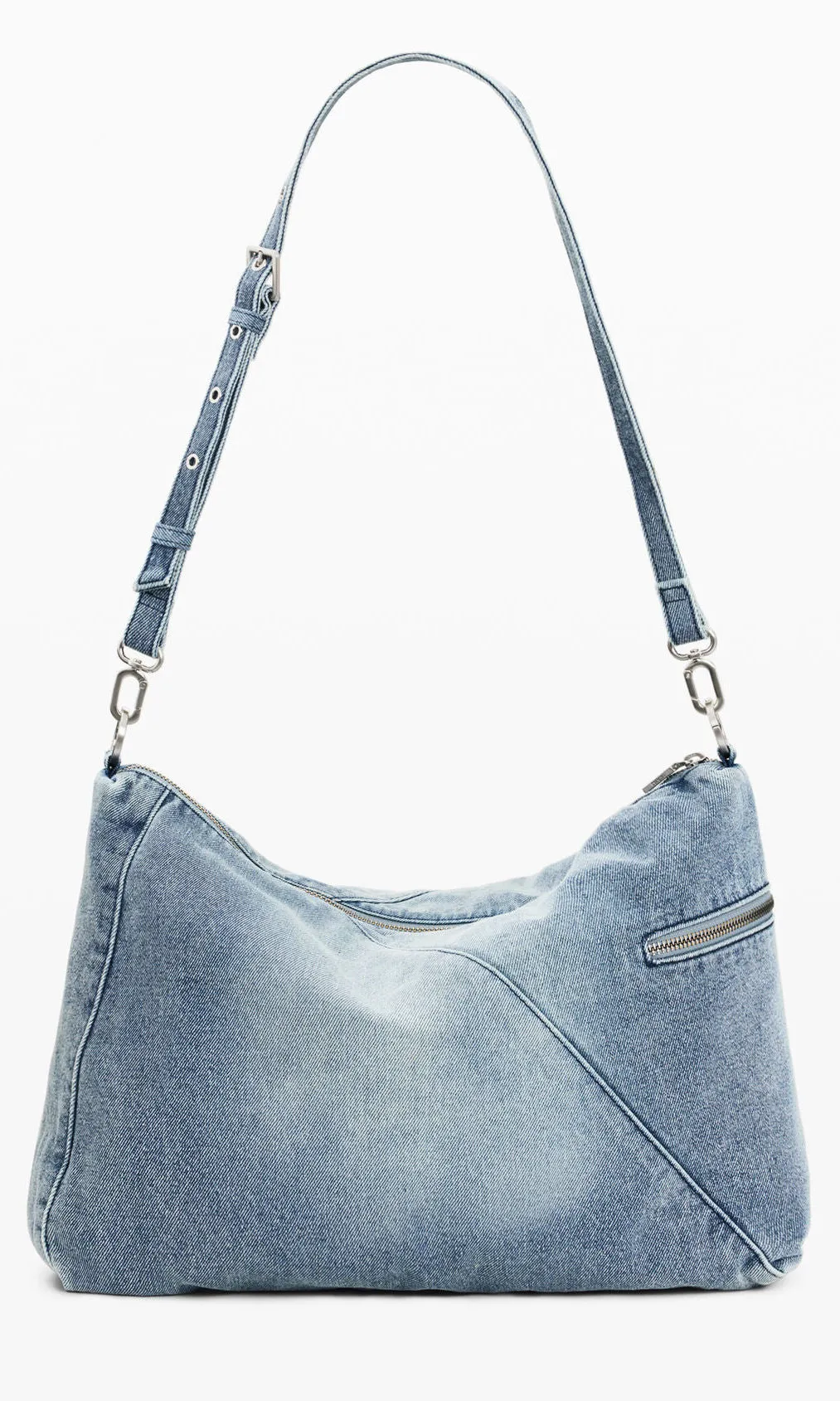 Desigual Denim Crescent Shoulder Bag sold by Revolution Boutique