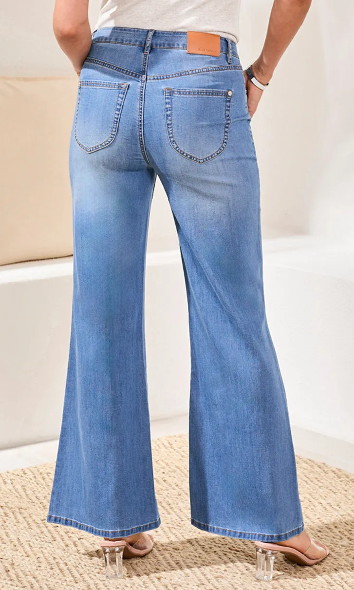 Light Wash High-Rise Flare Leg Jeans sold by Revolution Boutique product image thumbnail 2